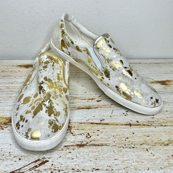 inkkas Other - Inkkas Metallic Gold Slip On Sneakers Women's 14 Men's 12